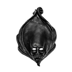 Face in the Mirror Handmade Paper Mache Hanging Wall Mask